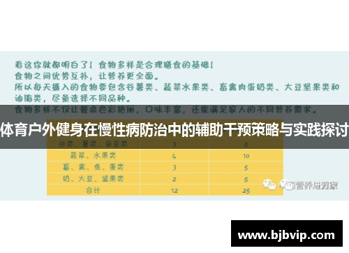 体育户外健身在慢性病防治中的辅助干预策略与实践探讨